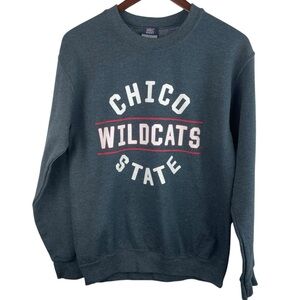 Chico State | Gray Crewneck Wildcats Spell Out Sweatshirt